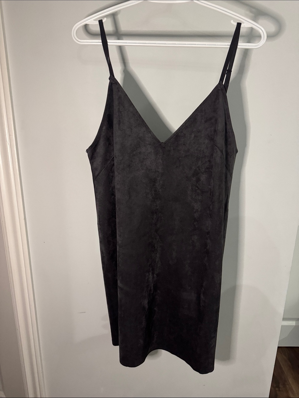 Wilfred Black V-Neck Slip Dress with Thin Straps
